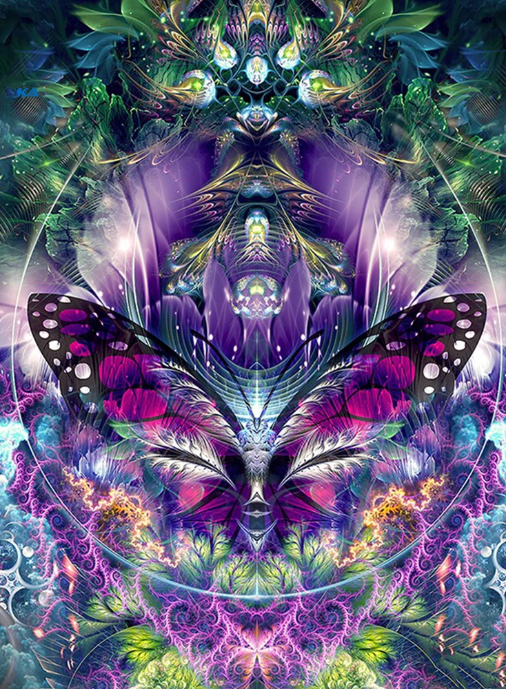 

JMINE Div 5D бабочка абстрактный цветок листья полная Алмазная Краски ing наборы вышивки крестиком искусство животное 3D Краски алмазы