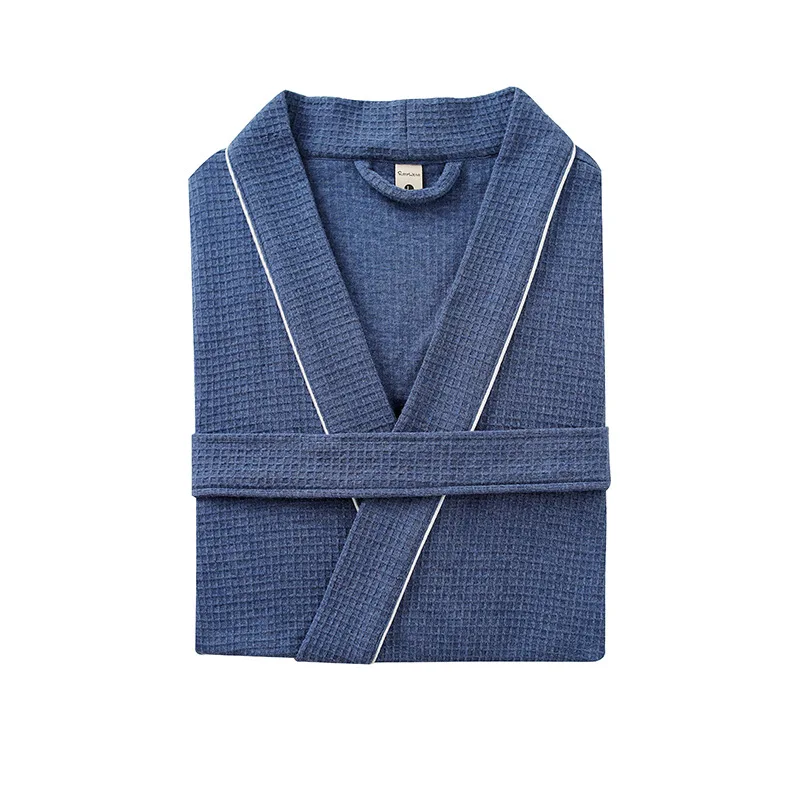 

Spring And Summer Couple Waffle Quick-drying Bathrobe Soft Cotton Bathrobe Hot Spring Plus Fertilizer Plus Pajamas Women