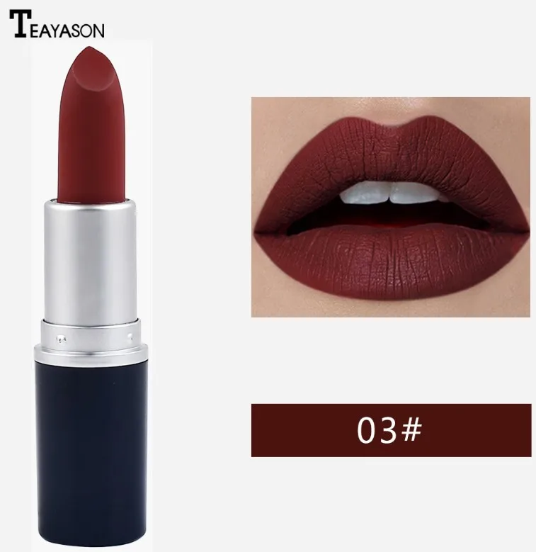 Водостойкая матовая нюдовая помада бархатная для макияжа стойкая антипригарная