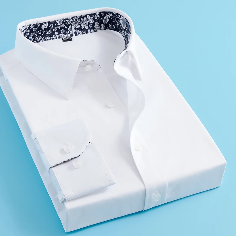 2021 новые белые футболки с длинными рукавами для мужчин большой Размеры 5xl Бизнес