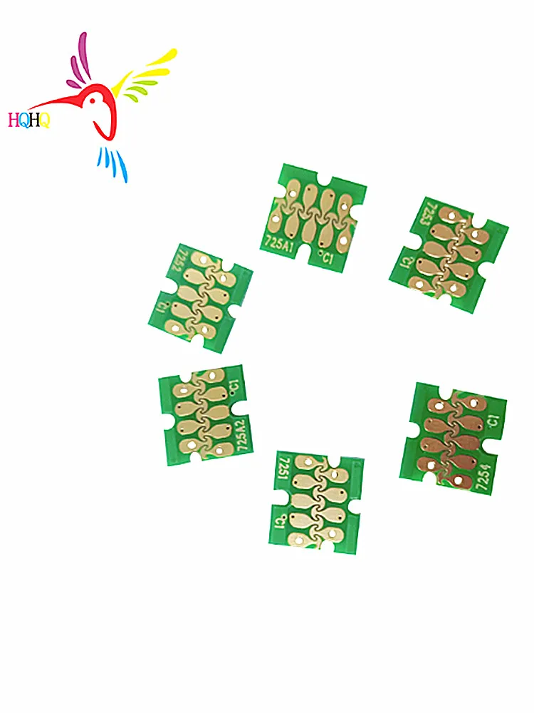 6 шт./компл. один раз чип для Epson Surecolor SC-F2000 чип для Epson F2100 картридж чип T7251-t7254 t725A F2000 картриджа с тонером