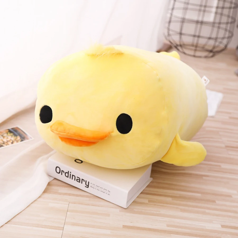 Lovely Stuffed Down Cotton Lying Cute Yellow Duck Plush Toys for Children Soft Pillow Cushion Nice Christmas Gift | Игрушки и хобби