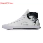 Кроссовки Elvis мужскиеженские с высоким берцем, легкие холщовые Повседневные Дышащие, с портретом рок-музыки и звезд, в стиле Харадзюку