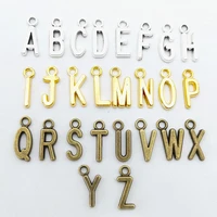 26pcsset metal alphabet a z letters charms antique silver color pendants making diy handmade tibetan finding jewelry