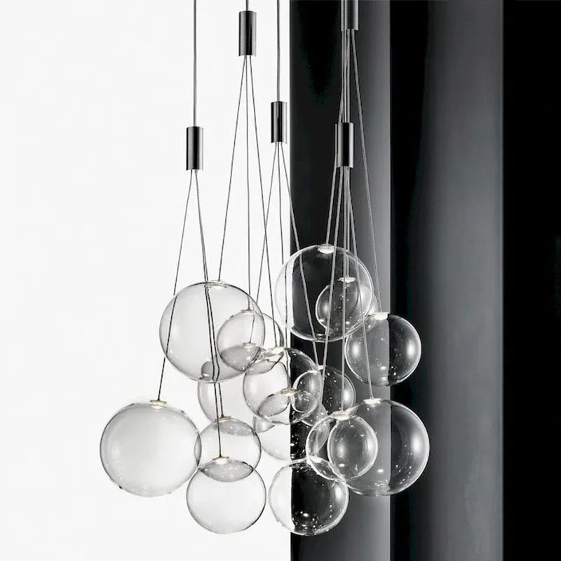 

Nordic modern restaurant art lighting living room bedroom LED bubble chandelier beauty salon engineering hall pendant lamps
