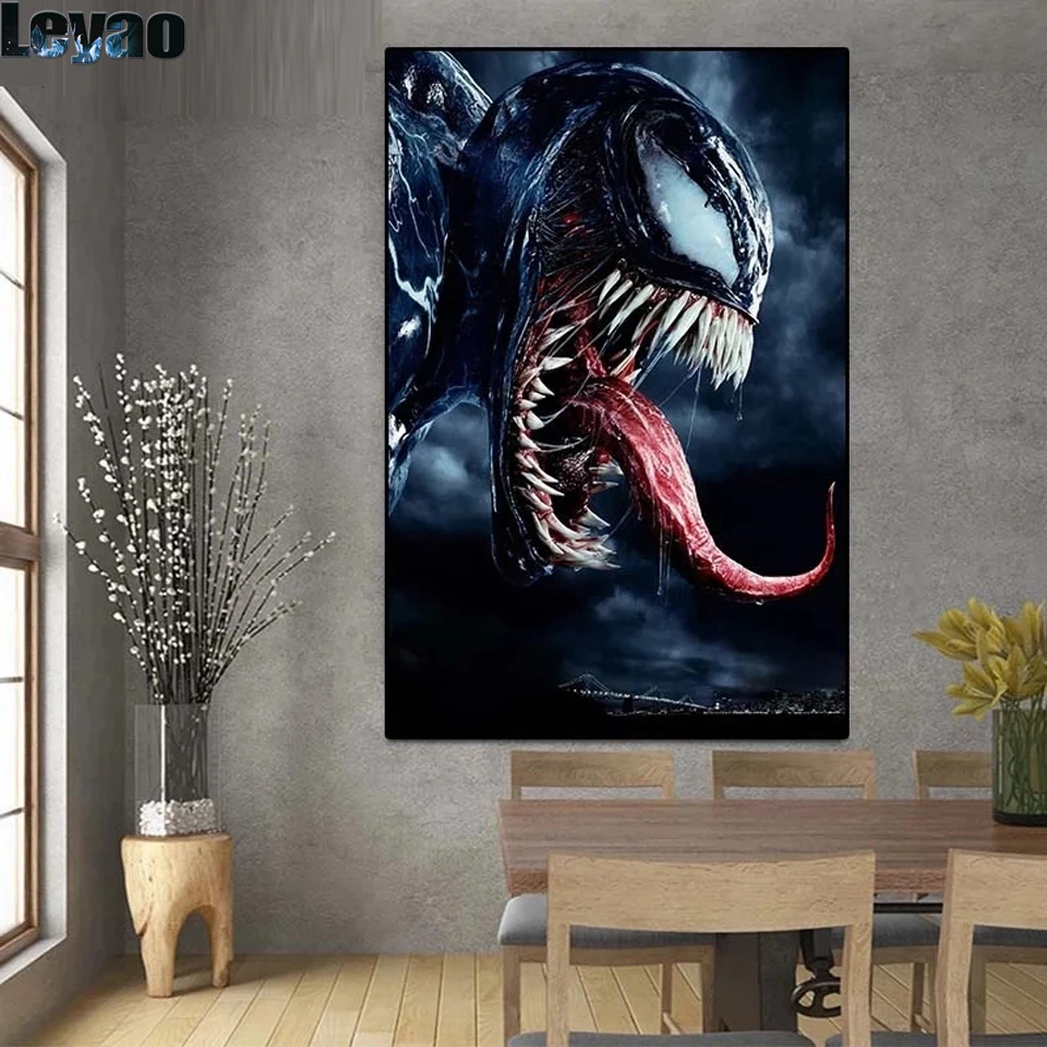 Impressionist Modern Wall Art Movie Star Venom Diamond Painting Parlor Study Poster For Living Room And Kid's Bedroom Home Decor