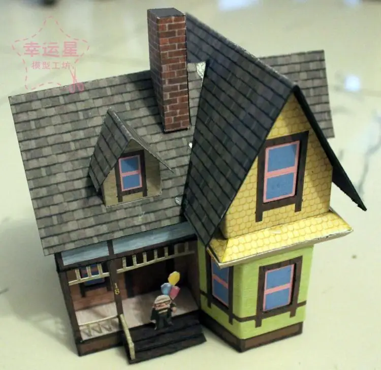 Европейская Архитектура 1/87 UP Летающий дом Tour 3D бумажная модель DIY Ручная работа |