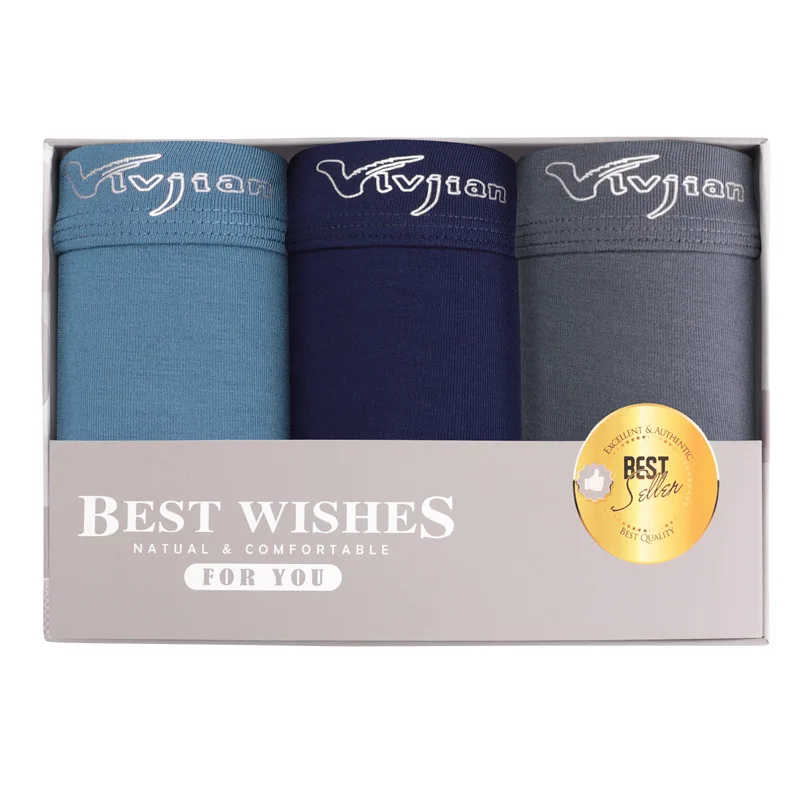 

4pcs Men Underpants 2021 Fashion Men Boxer Breathable Comfortable Gift Box Set Knitted Underpants Three Pack