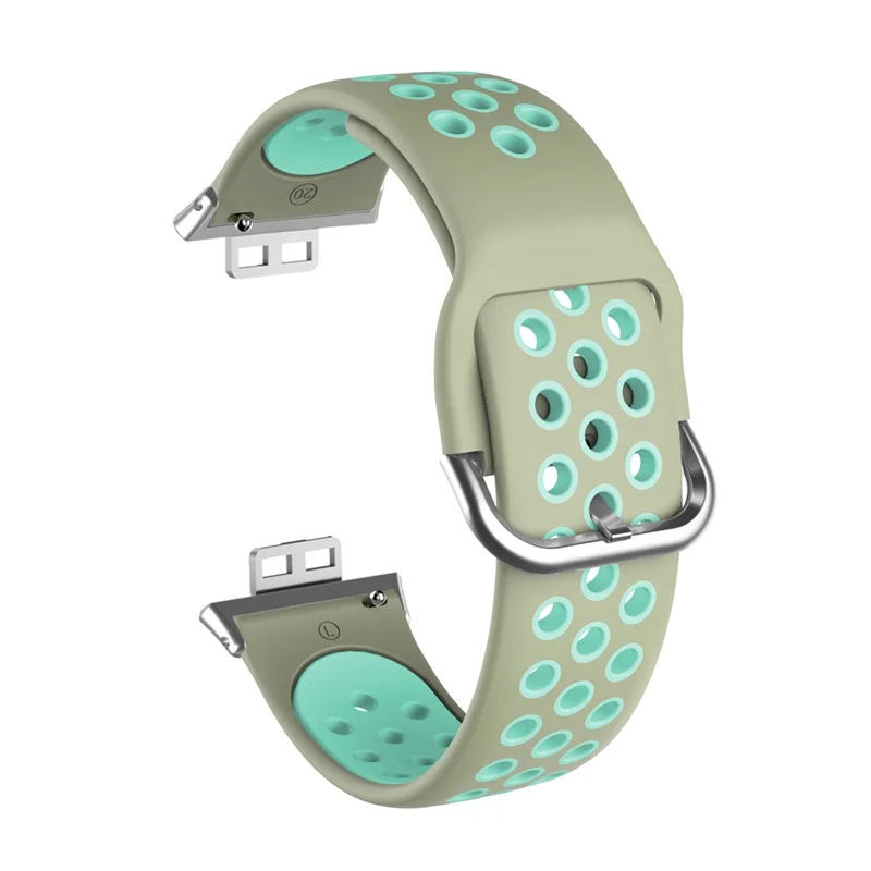 

Double Color Silicone Sport Watch Strap for Huawei Watch Fit Metal Connector Smart Wristband Bracelet Watchband For Fit TIA-B09