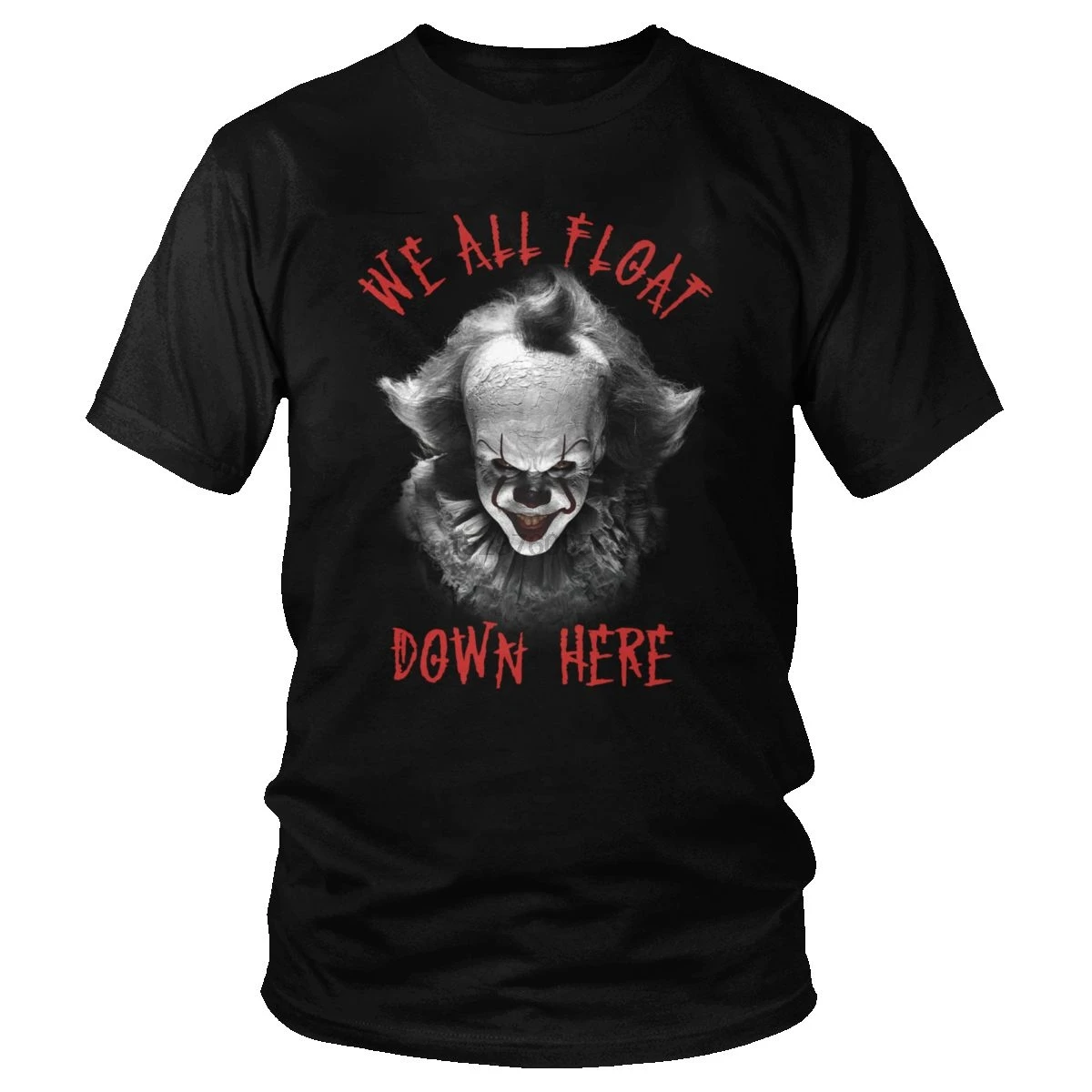 Фильм ужасов это футболка мы все плаваем здесь для мужчин хлопок Pennywise крутой