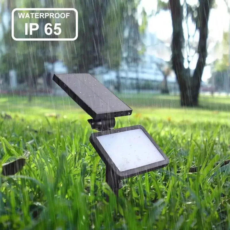 

Уличный светильник на солнечной батарее, 50 светодиодов, точесветильник светильник для газона, водонепроницаемая настенная лампа для безопасности Ip65, светильник для сада, двора, подъездной дорожки