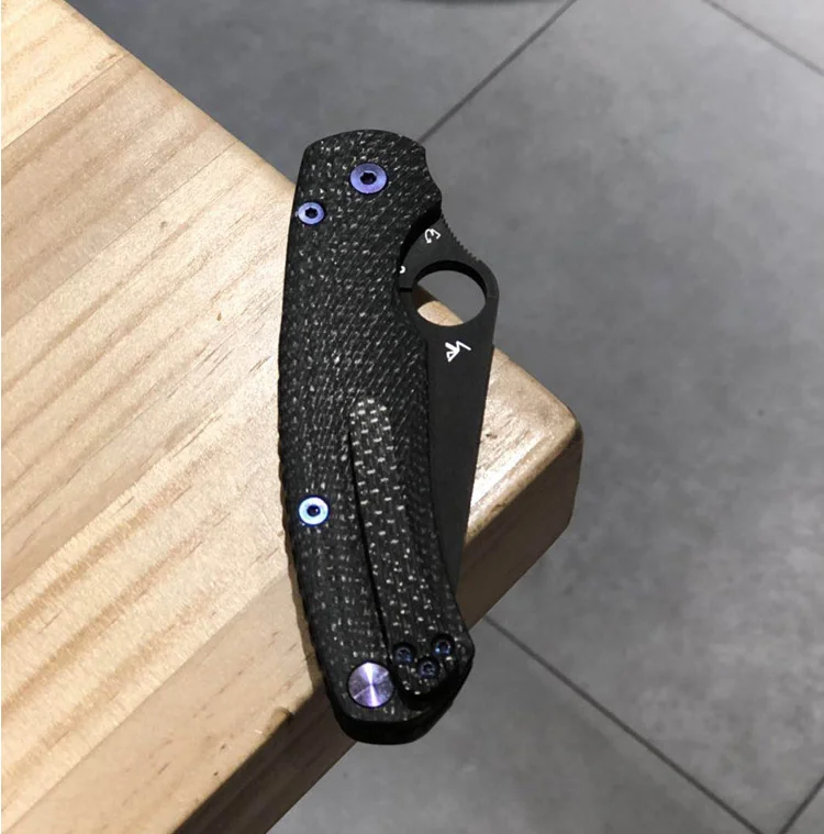 Самодельные весы из углеродного волокна 3K для Spyderco формиформирования 2 C81 (только