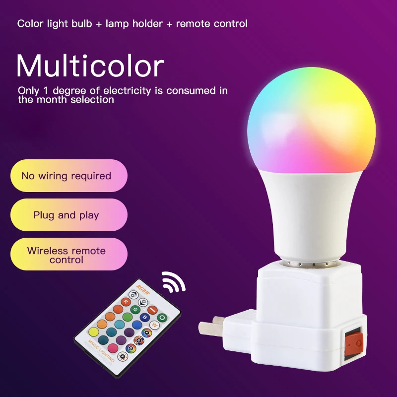 

5W 10W 15W LED RGB Light Bulb 220V 110V B22 Magic Changeable Lamp 16 Colors Smart Lampada+IR Control Smart Home Decoration RGB