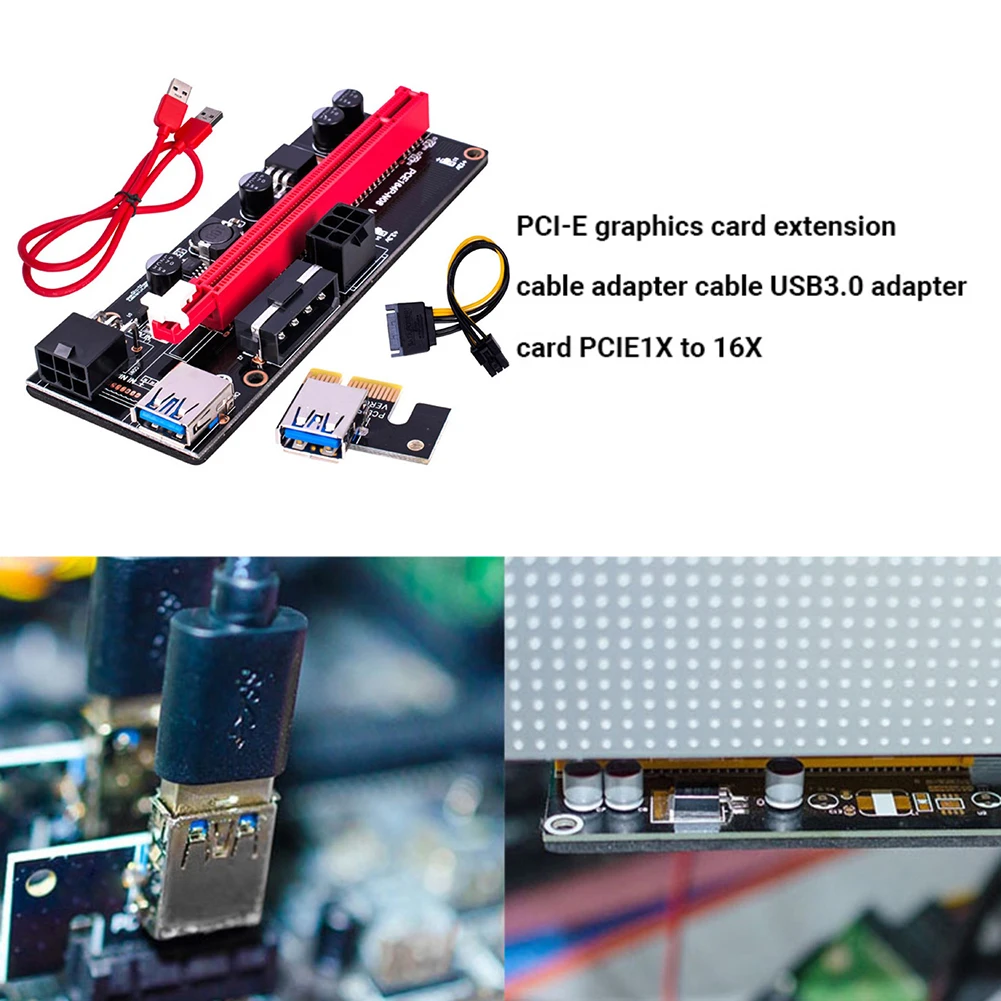 райзер карта pci express с кабелем usb 30 pci e 1x
