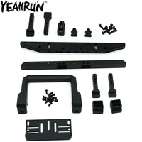 rc models metal front bumper rear bumper set with screwswinch mount for 110 rc crawler cars axial trx4 upgrade auto parts
