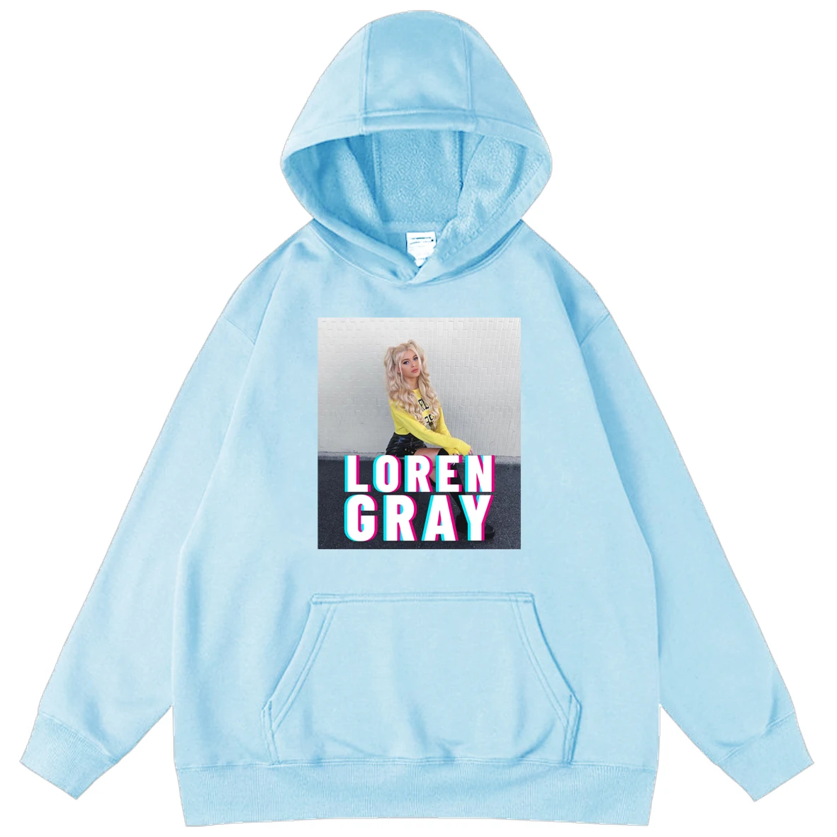 

Loren Gray Harajuku Printed Over Size Loose Hoodies Patterned Graphic Pullover Spring Autumn Streetwear Top Men's Sweatshirt