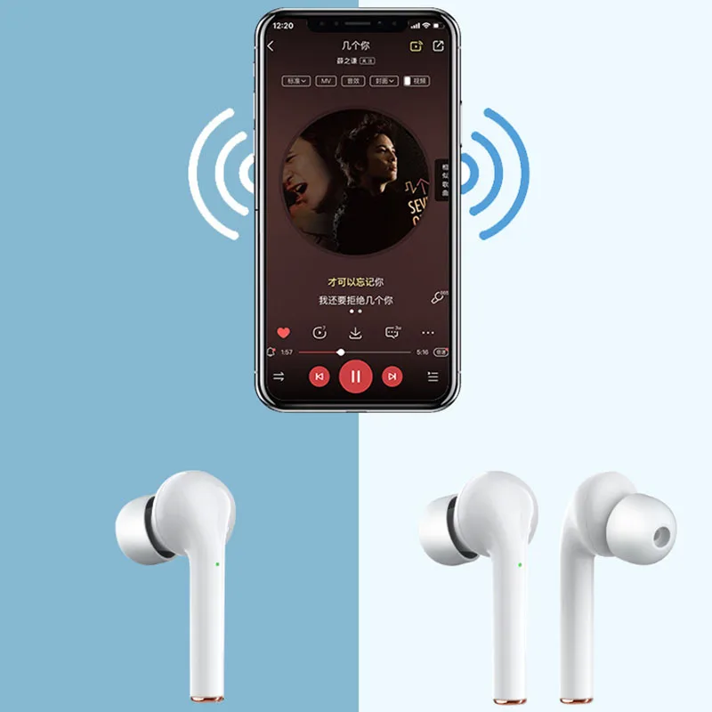 

Wireless Headphones Bluetooth 5.2 Noise In Ear Head HiFi LED Display Sports Waterproof Earphone For Apple and Android Earpods