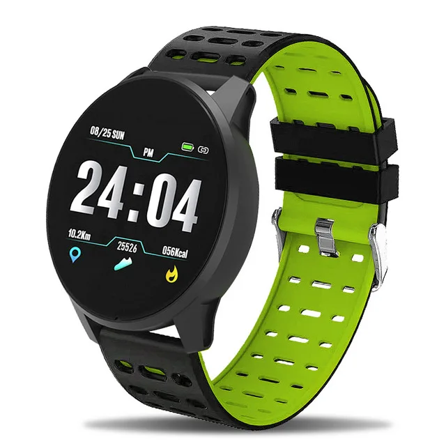 green LIGE новые умные часы для мужчин, кровяное давление, пульсометр, спортивный режим, умные часы для мужчин и женщин, фитнес часы, водонепроницаемые часы+ коробка - Цвет: green