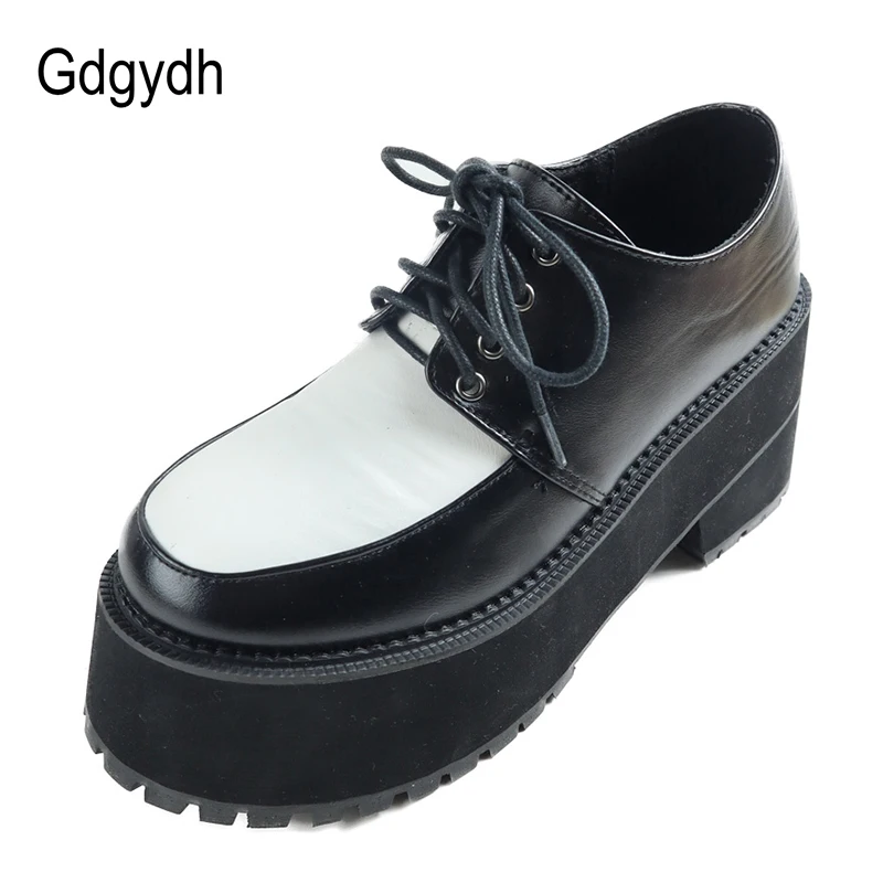 Женские туфли-оксфорды на шнуровке Gdgydh черные туфли-лодочки платформе и каблуке