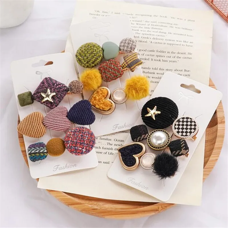 Женская заколка для волос плюшевая аксессуар на зиму 2019| |