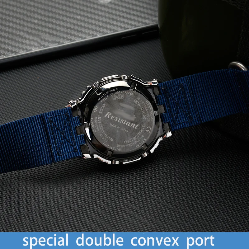 

Double Convex Nylon Watchband For S-HOCK Watch With GMW-B5000 Series Square Watchs 24mm Nylon Bracelet Waterproof Watch Strap