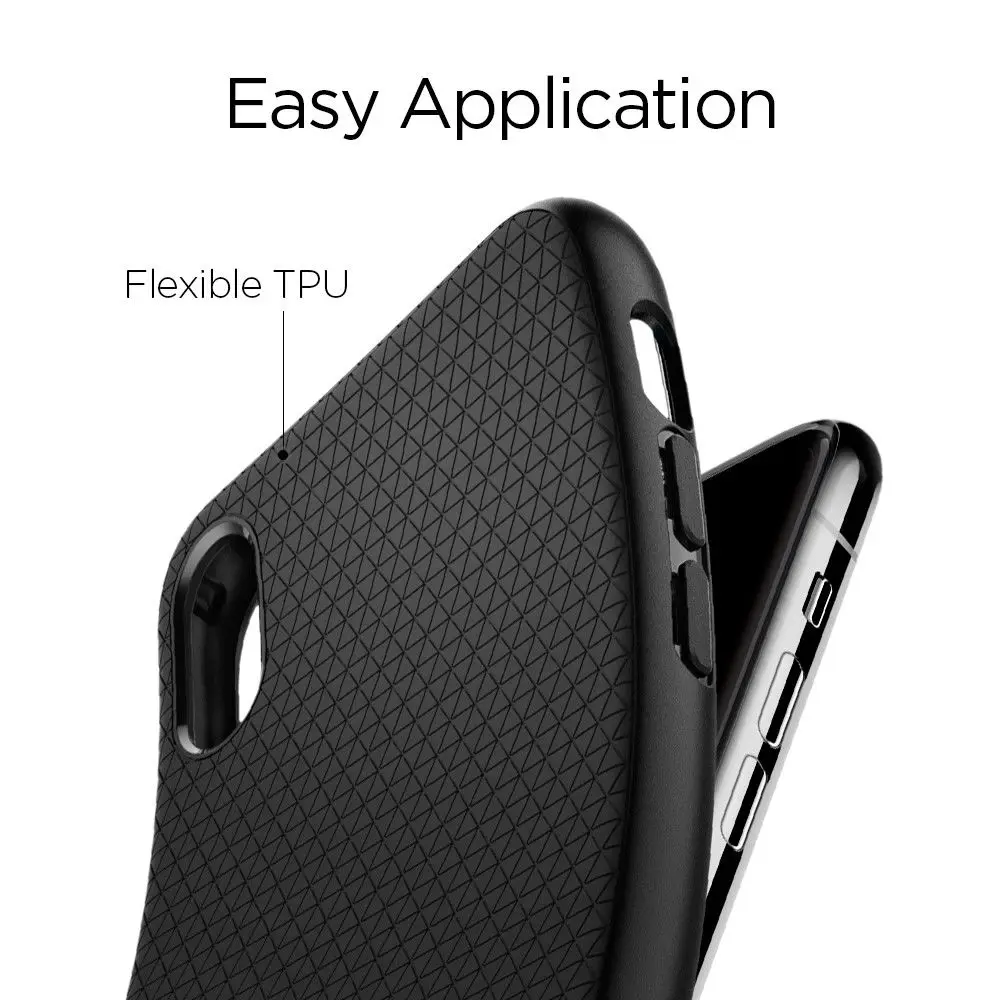 Чехол-накладка Spigen Liquid Air для смартфонов Apple iPhone X XS XR Max матовый черный - купить по