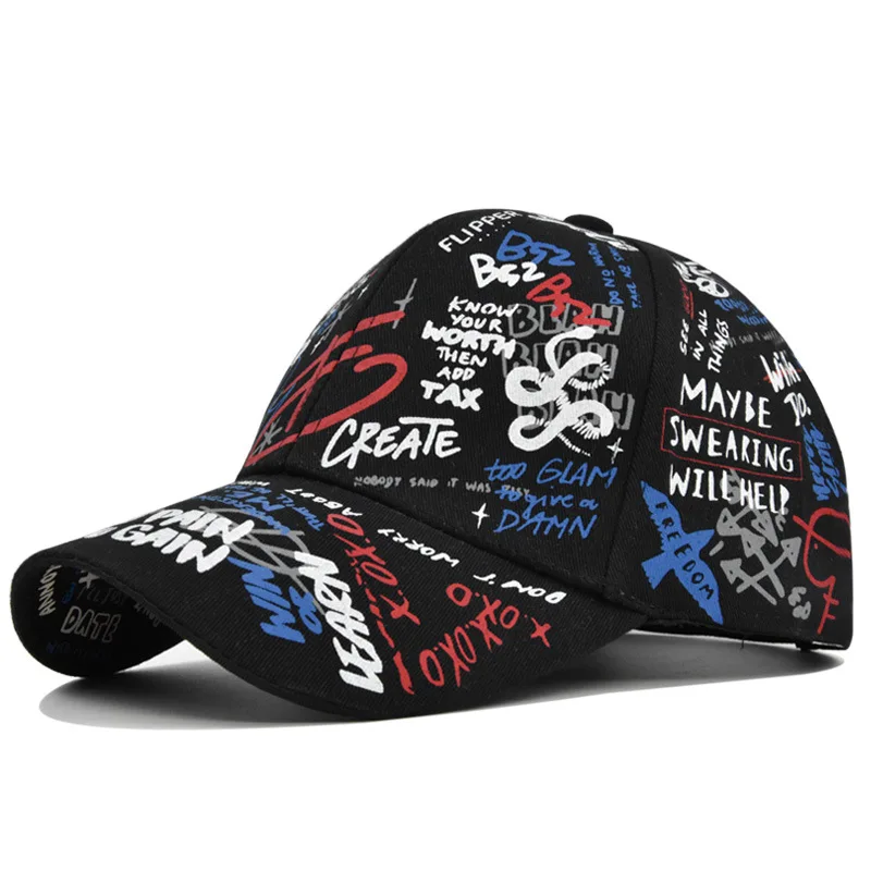 

Graffiti Printed Hats for Men and Women All-match Multi-color Painted Sun Hats Trendy Fashion Caps Baseball Hats