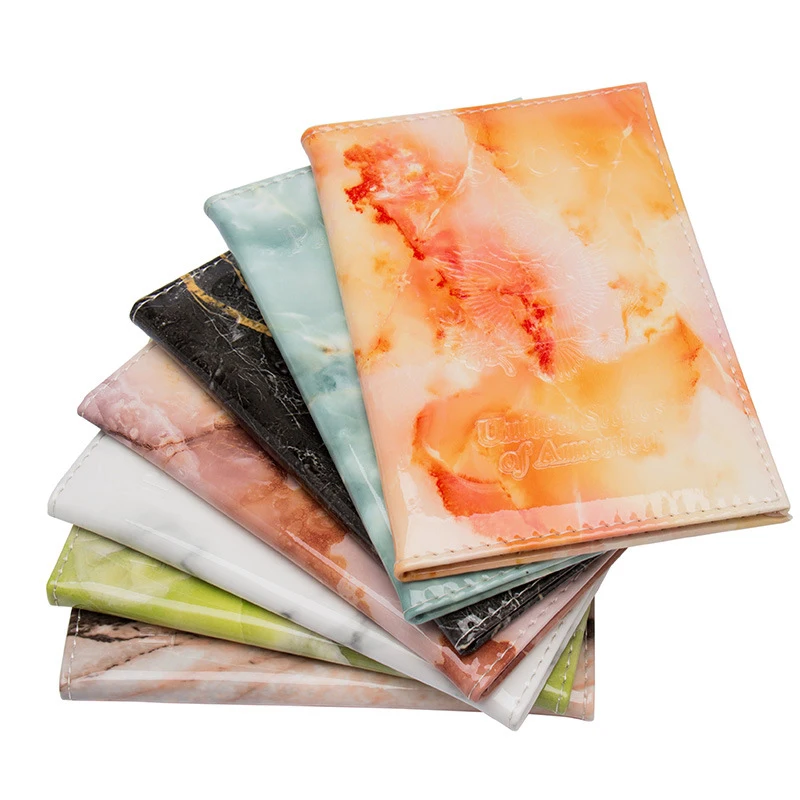 Мраморные обложки для паспорта США из искусственной кожи креативные кредитные