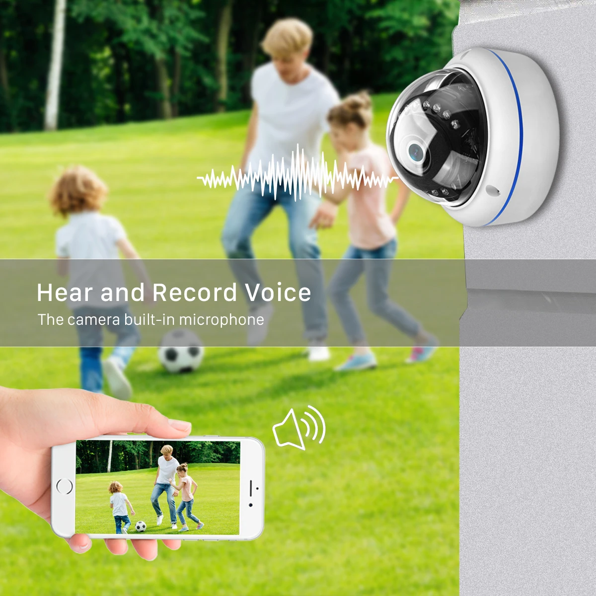 Besder Беспроводная 2MP аудио ip-камера FHD 1080P домашняя купольная WiFi камера антивандальная 64G TF карта уличная камера iCsee P2P