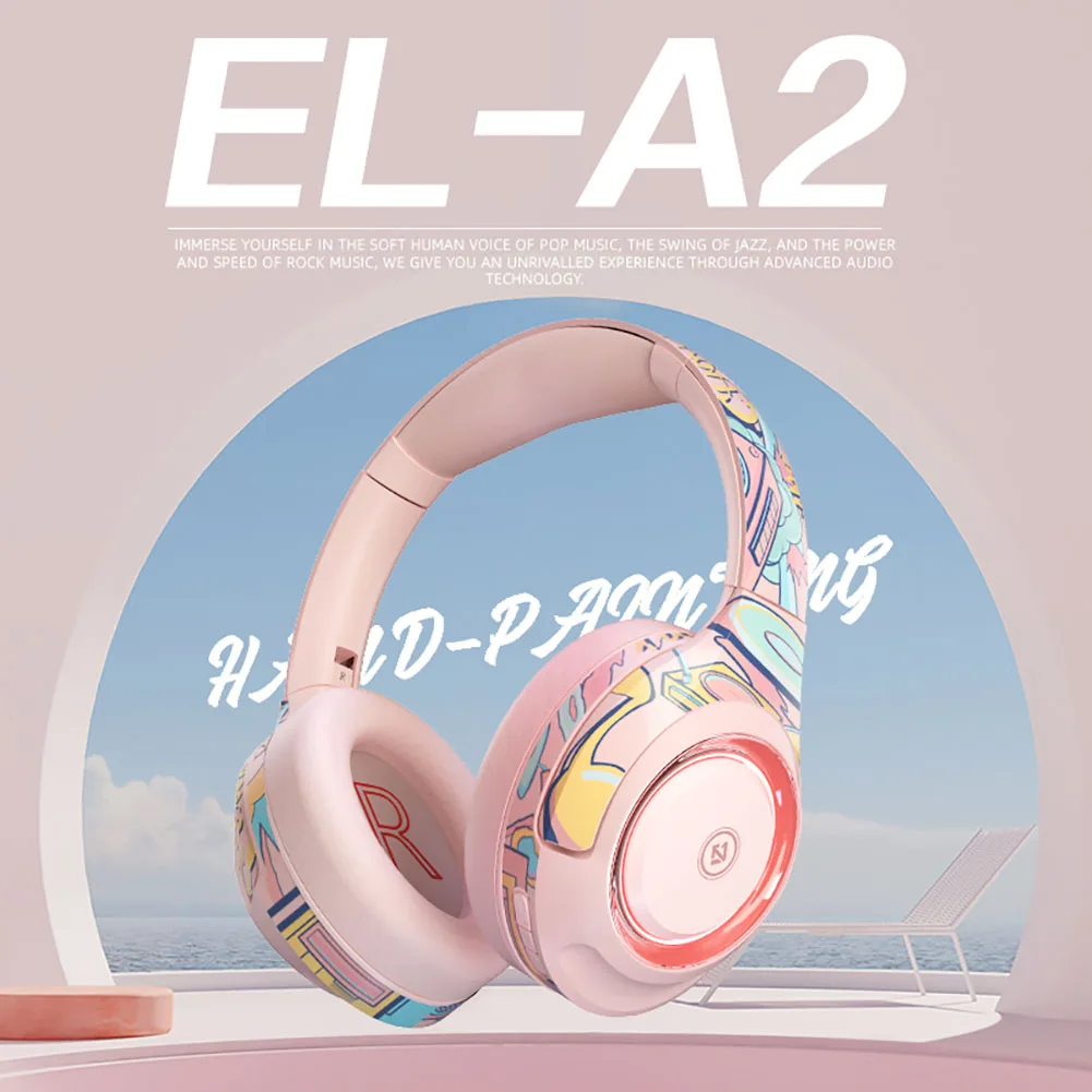 

DISOUR Wireless Earphone BT5.1 Professional Gaming Headsets Stereo Noise Reduction Over Ear Headphone With Detachable Microphone