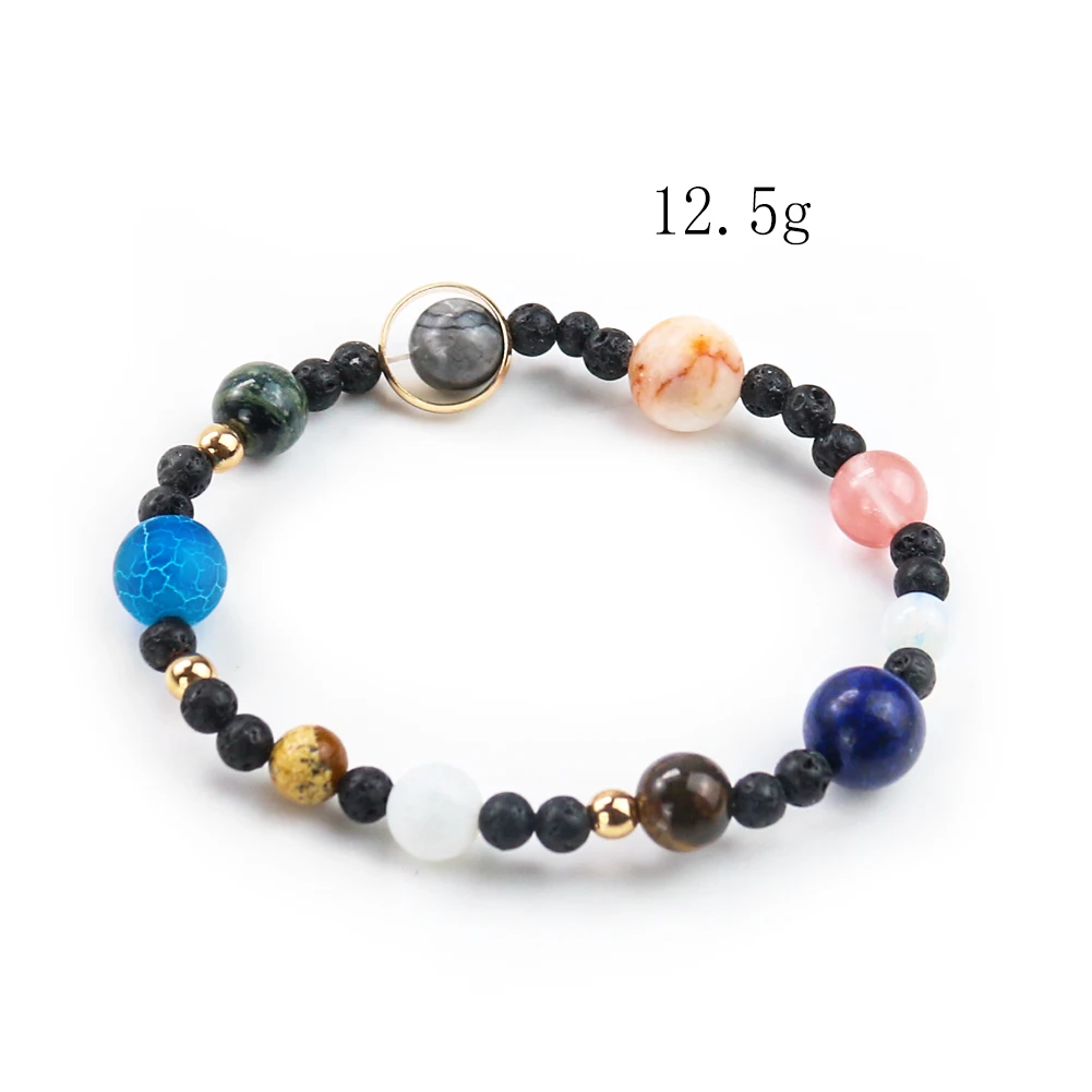 Природное минеральное космическая планета браслет Вселенной драгоценные камни