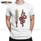 Мужская футболка с коротким рукавом, круглым вырезом и змеей