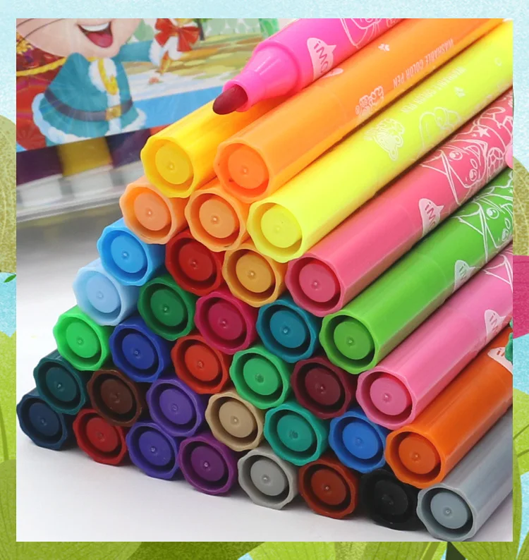 

Children's Cartoon Graffiti Painting Box Portable Multi-color WashablePen Environmental Protection