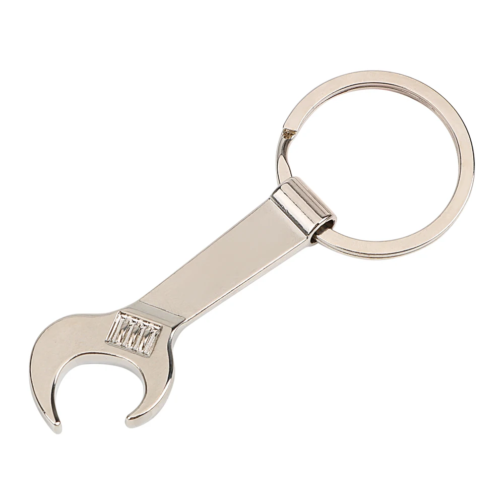 

Beer Bottle Opener Hotel Restaurant Wedding Silver Metal Wrench Eco-friendly Key Chain Keyring Small Spanner