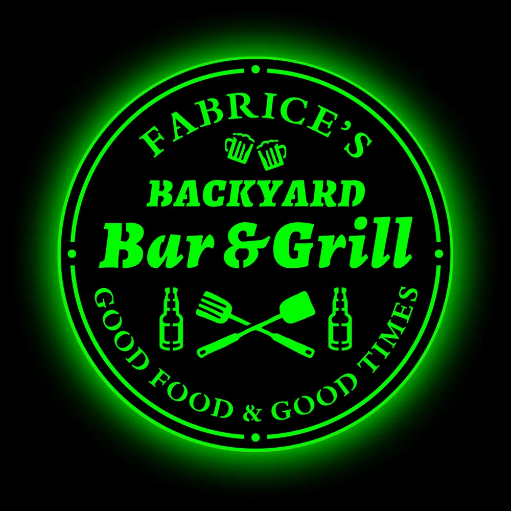 Деревянная настенная лампа для заднего двора персонализированный неоновый