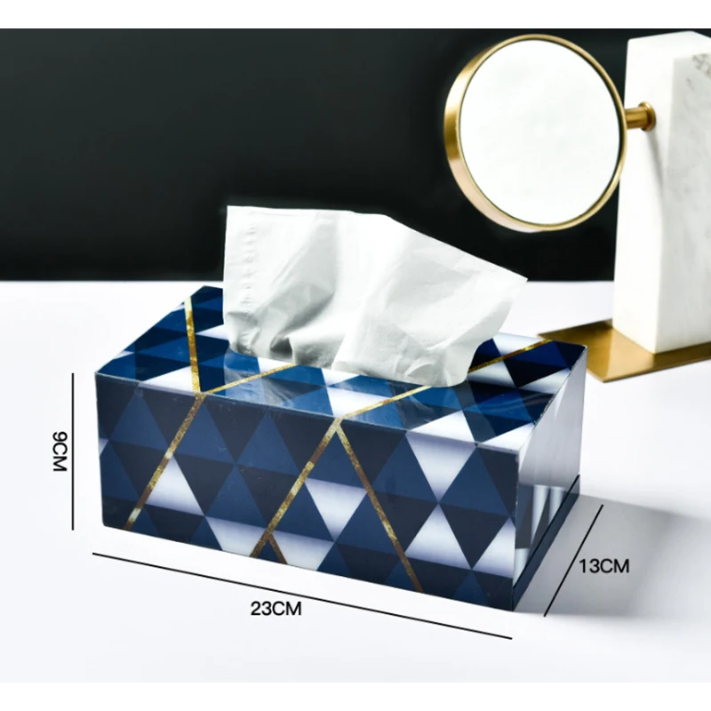 Скандинавский Мраморный держатель для салфеток Авто акриловая настольная