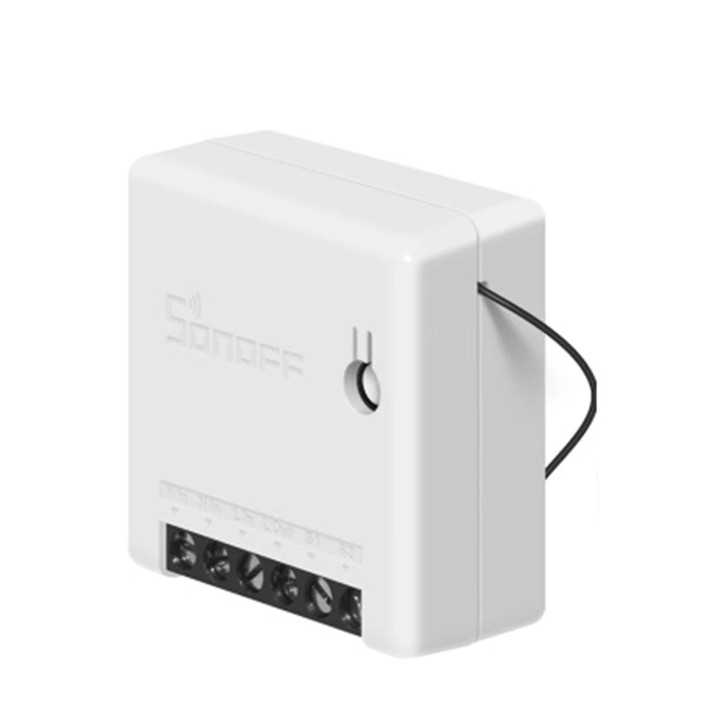 White SONOFF мини WiFi переключатель умный таймер 10A 2 Way переключатель Поддержка приложения/LAN/голосового дистанционного управления DIY для автоматизации умного дома - Цвет: White