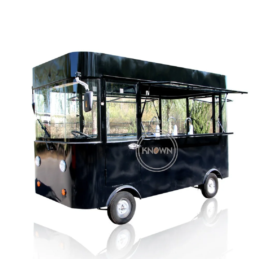

For Sushi Snacks Convenient Electric Food Cart For Snack Food Trailer Cart With 4 Wheels