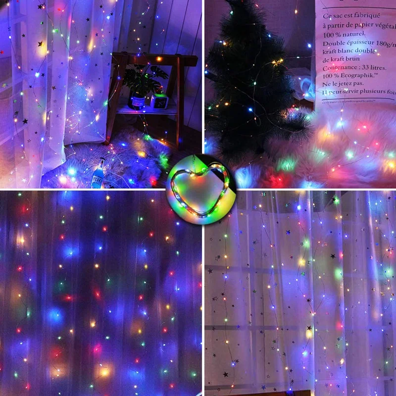 

Garland Led Led Fairy Lights String Festoon Curtain for Garden Lights Outdoor Bedroom Christmas Lights Decoration Garland Street