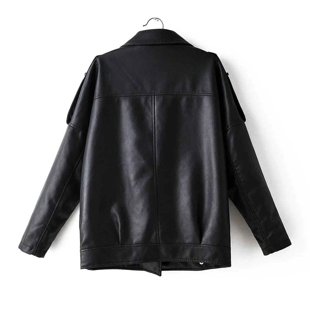 ZXRYXGS Женская Осенняя новая свободная куртка из искусственной кожи женская