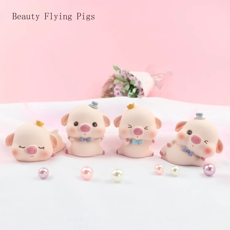Украшения для автомобиля милая имитация свиней украшение из 3D смолы мультяшная