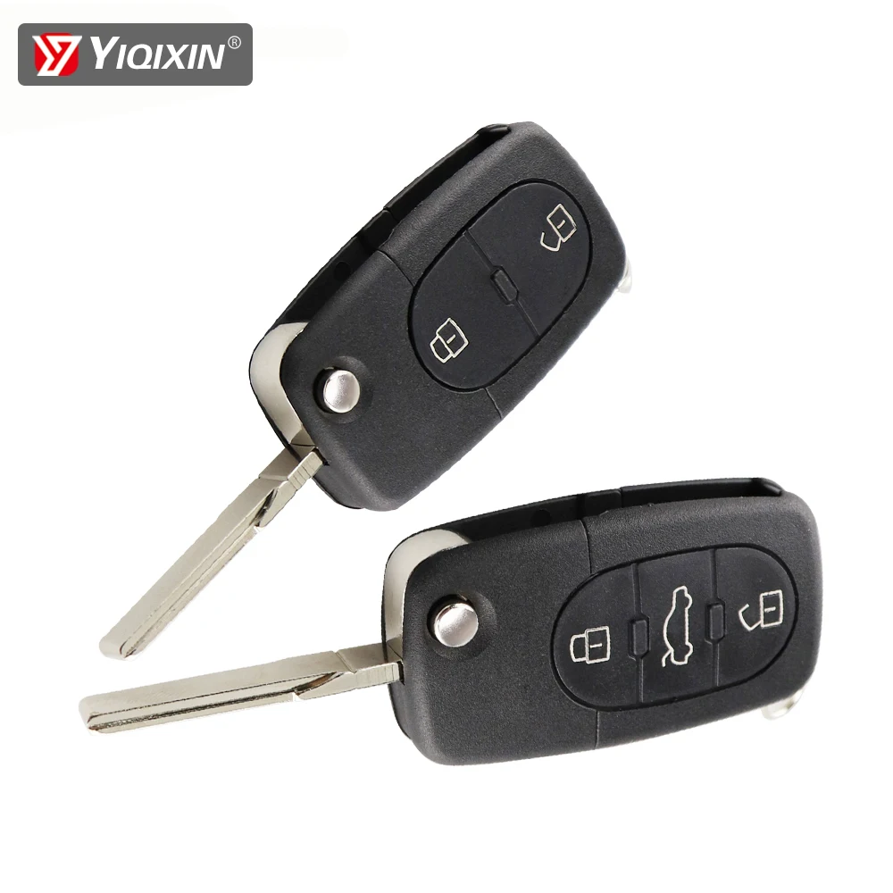

YIQIXIN флип 2 3 кнопки складной дистанционный ключ чехол для Audi TT A2 A3 A4 A6 A8 TT Quattro CR2032 CR1620/CR1616 батарея Blade