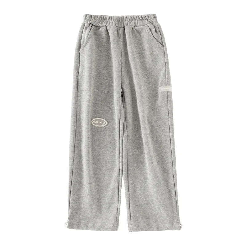 

Girls' casual wide-leg pants 2021 spring and autumn big children's loose pants fashion knitted trousers thin section