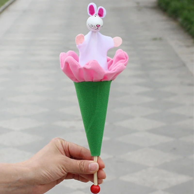 

6pcs Animals Puppets Hide & Seek Baby Kids Up Cone Toy Educational Toy P15C
