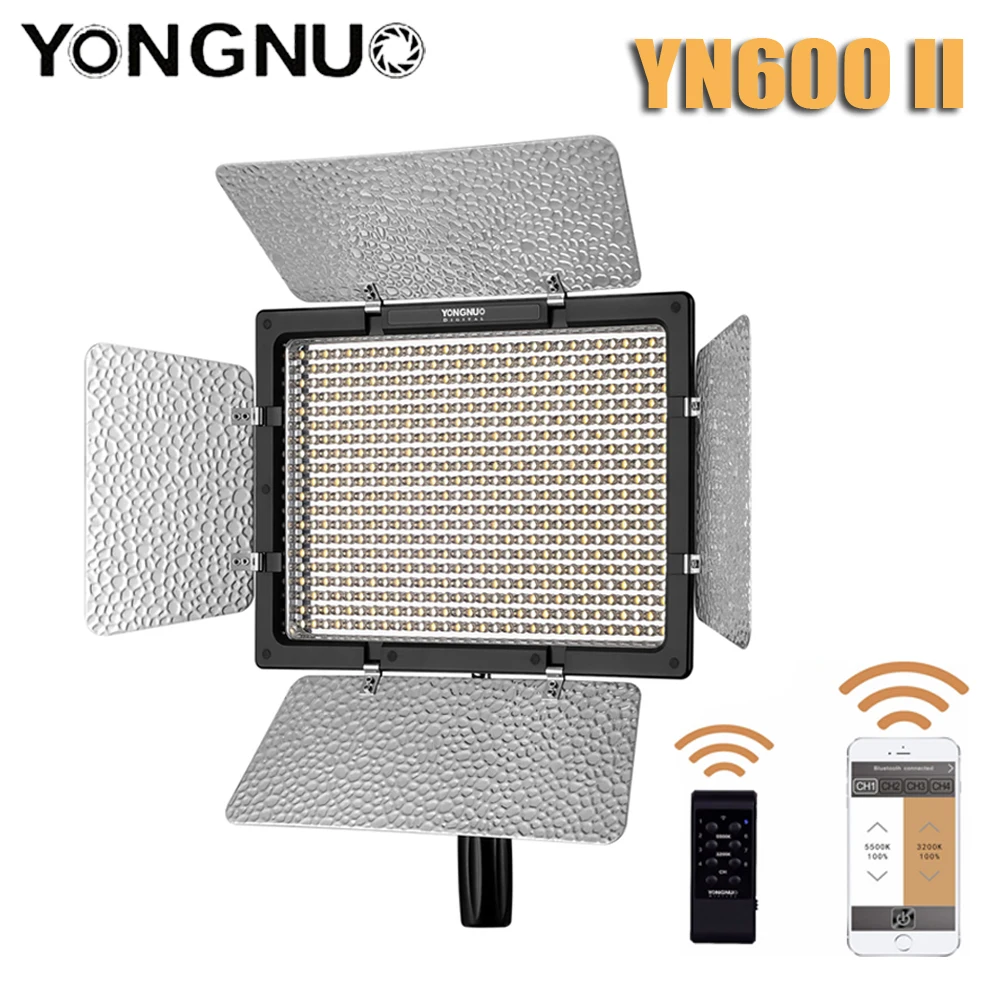 YONGNUO YN600L II 3300 K 5600 YN600 600 видео светодиодный светильник Панель 2 4G беспроводной