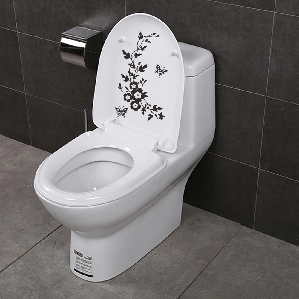 Новые настенные наклейки в виде бабочек для ванной комнаты украшение туалета