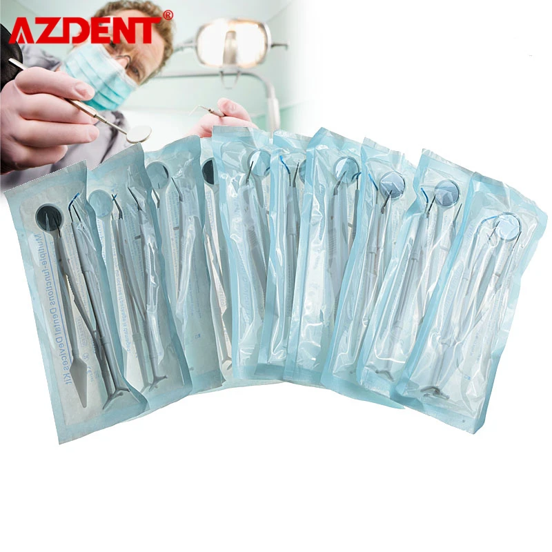 10 Наборы стоматологический одноразовый стоматологическое зеркало щипцы зонд
