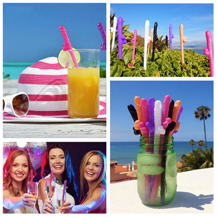 20 шт несушки ночные вечерние аксессуар Пластик Вилли член Дики соломинки новинка