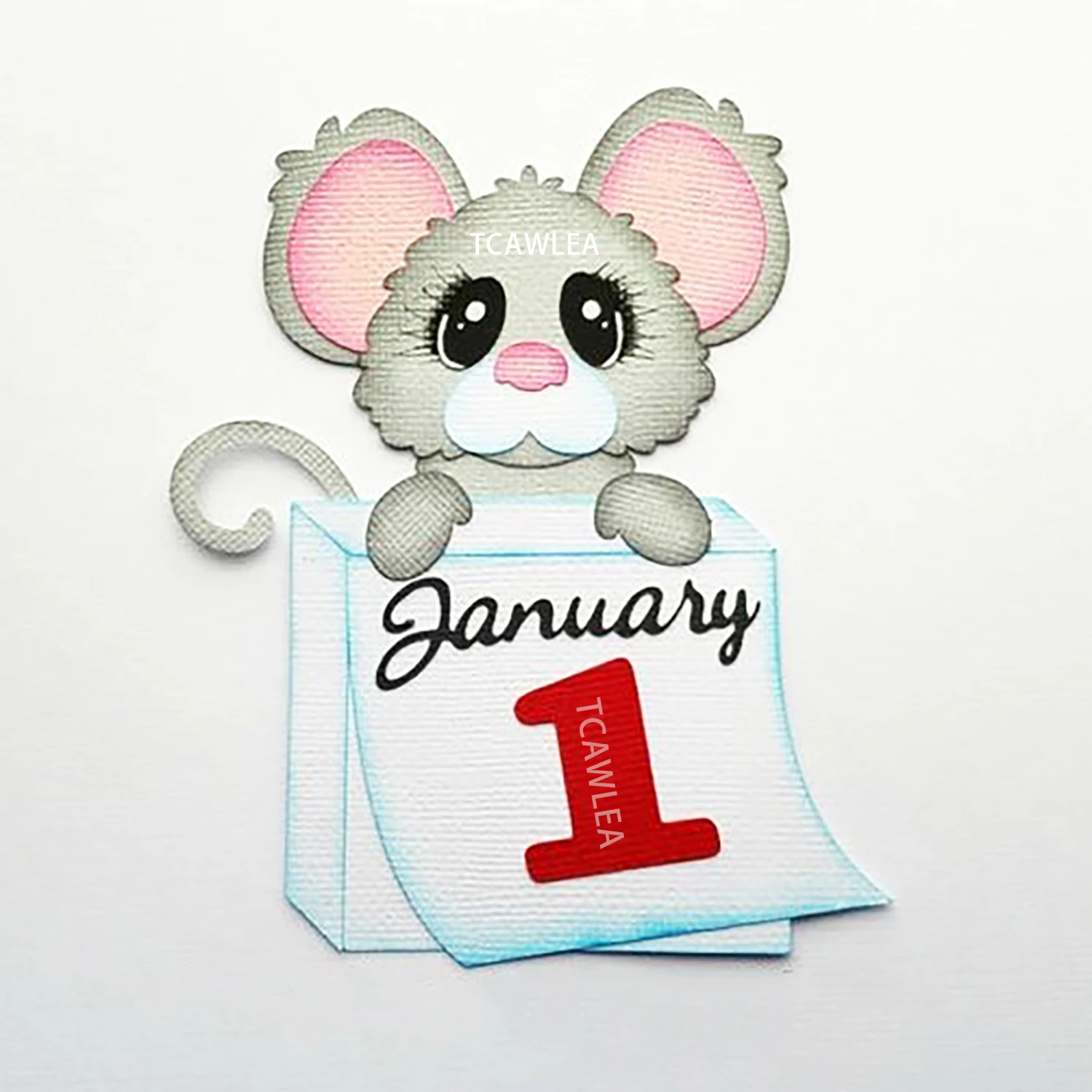 2020 мышь календарь резки милые трафарет животных для DIY скрапбукинга карты
