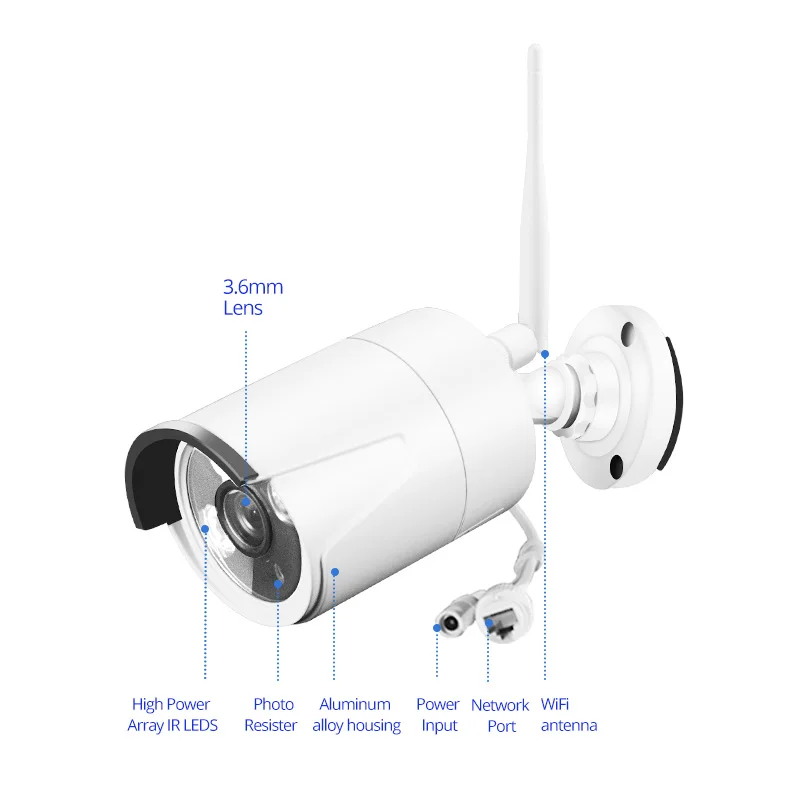 Wheezan система безопасности камеры CCTV Wifi 1080 P NVR 8CH видеонаблюдения HD ip-камера беспроводная наружная домашняя P2P Camara комплект